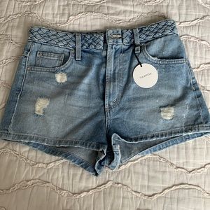 Tularosa Emma high waist jean shorts